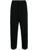 chevron-knit straight-leg trousers