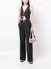 crystal-embellished cut-out tailored trousers