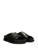 slip-on leather slides