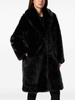 shawl-lapels faux-fur coat 