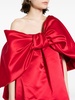 oversized bow satin top