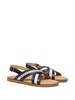 crossover-straps leather sandals