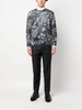 floral-print cashmere-silk sweatshirt