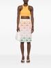 logo-print mesh skirt