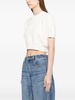 logo-embossed cropped top