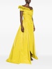 asymmetric taffeta gown