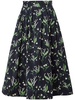 floral-print full midi skirt