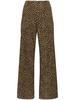 leopard-print wide-leg trousers