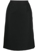 slit mid-length pencil skirt