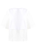 semi-sheer panelled cotton T-shirt