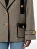 herringbone single-breasted coat