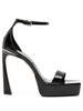 square-toe 130mm platform sandals