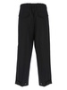 elasticated-waistband wool trousers