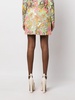 floral-print sequin-embellished miniskirt 