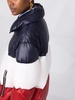 colour-block puffer coat