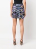 graphic-print ruched miniskirt