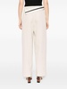 foldover waist gabardine trousers