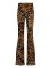 paisley-print velvet trousers