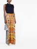 graphic-print wide-leg trousers