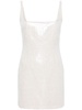 Neutral Sior Sequin-Embellished Mini Dress