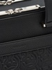 Black Monogram Embossed Leather Briefcase