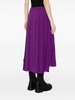 pleated midi skirt