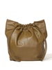 drawstring leather tote