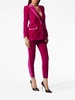 contrasting-trim velvet blazer