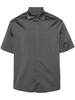 short-sleeve cotton blend shirt