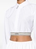 logo-waistband cropped shirt