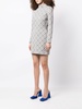 monogram-jacquard mini dress