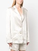 notched-lapels satin-finish blazer 