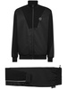 logo-patch panelled-design tracksuit