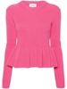 peplum ribbed-knit jumper