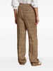 plaid straight-leg trousers