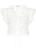 broderie-anglaise cropped blouse