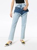 high waist layered shorts jeans 