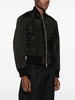 black ruched bomber jacket