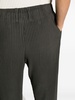 pleated straight-leg trousers