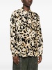 abstract-print velvet shirt