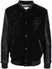 Gothic Plein logo-appliqué varsity jacket