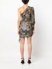 animal-print one-shoulder dress