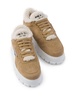 shearling-trim flatform sneakers