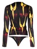 Midnight Orchid-print surfer set 