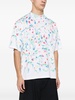 paint-splatter cotton T-shirt