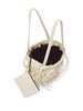 macramé drawstring tote bag