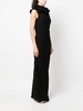 hooded open-back maxi dress