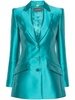 single-breasted duchess-satin blazer