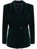 single-breasted velvet blazer