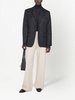 stretch-fit wide-leg trousers